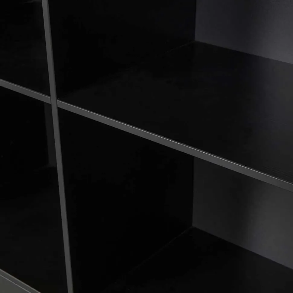 100x155x40 Moderner Schrank in Schwarz - Nick