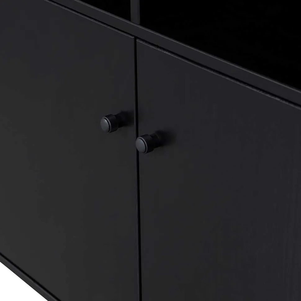 100x155x40 Moderner Schrank in Schwarz - Nick