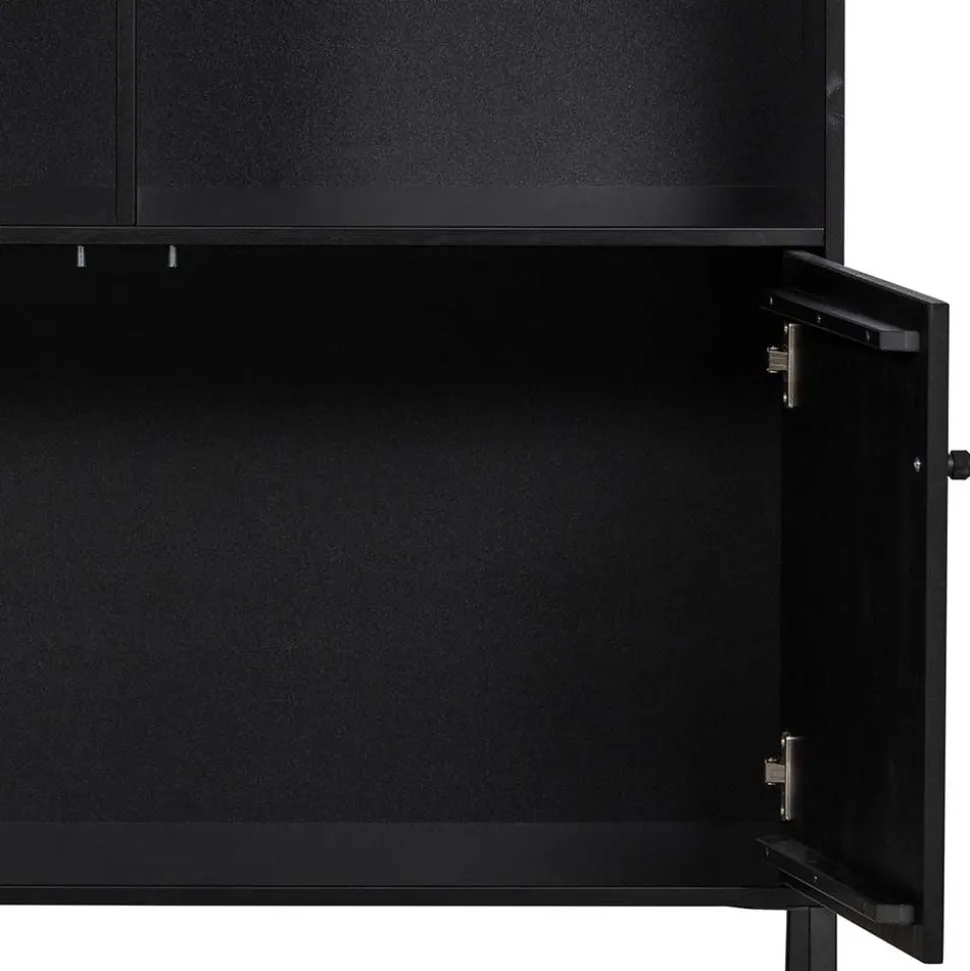 100x155x40 Moderner Schrank in Schwarz - Nick