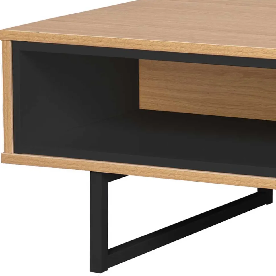 110x55x38 Offenes Lowboard Regal in Eiche - Brausca