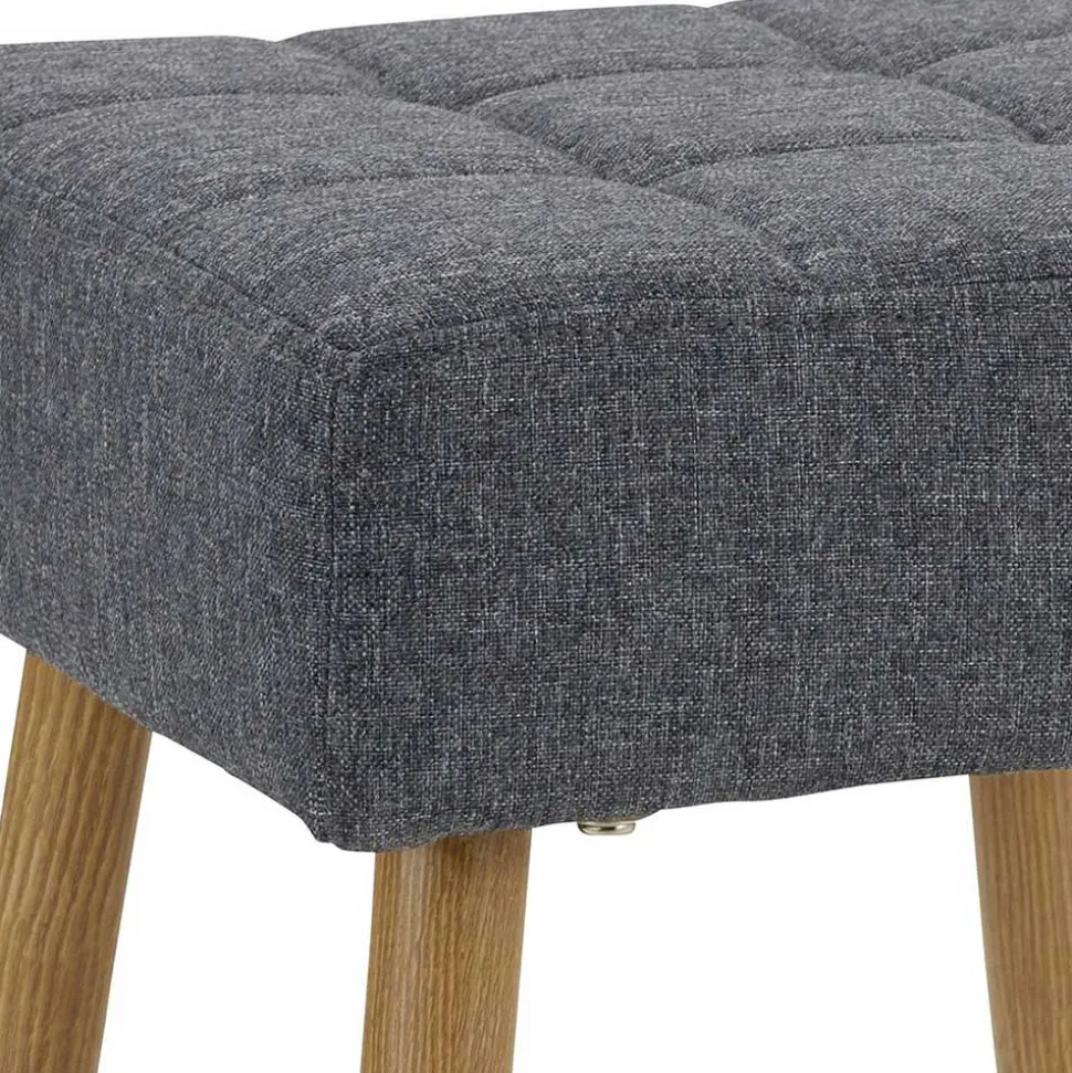 32x47x32 Polsterhocker in Anthrazit Stoff - Zoom