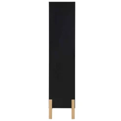 73x154x44 Regal in Schwarz & Pinie - Montpa