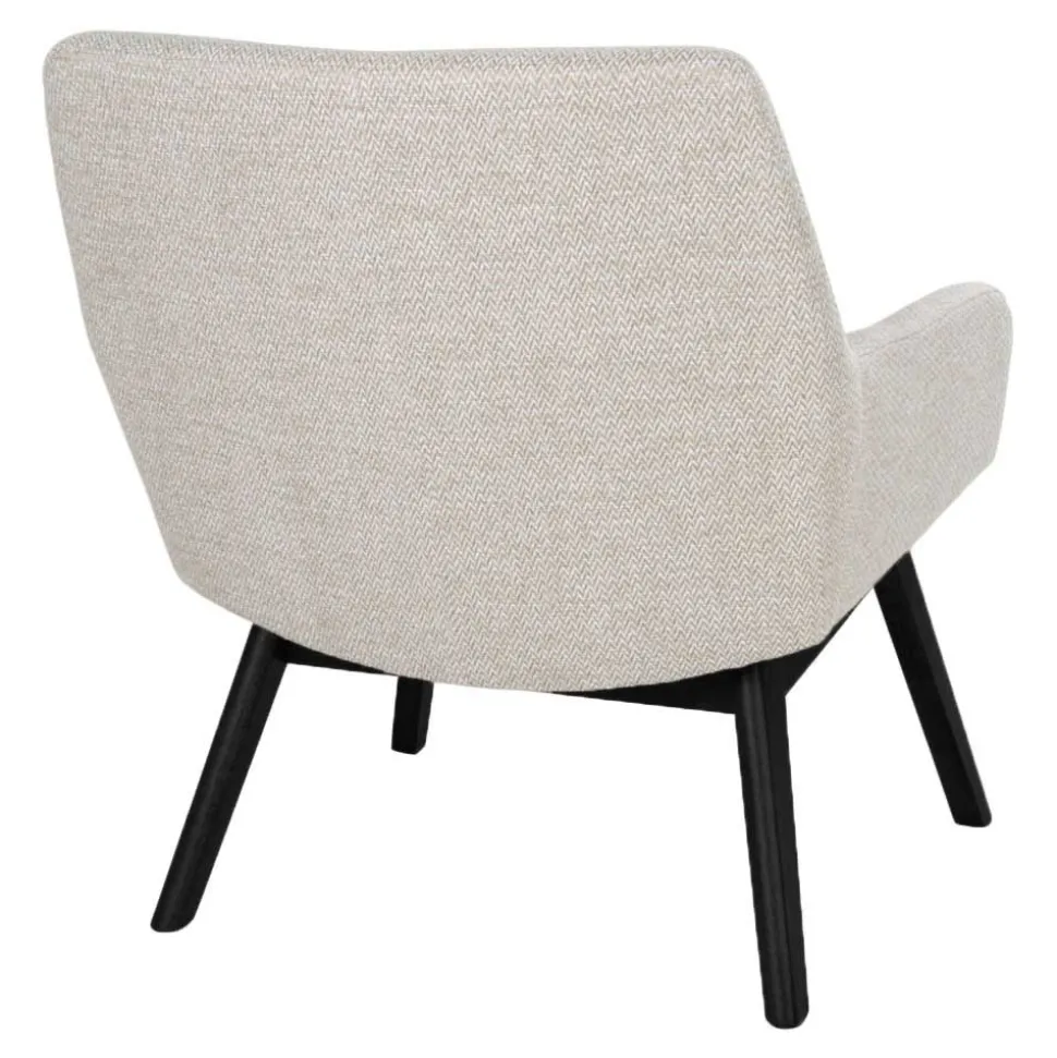 63x73x65 Retro Sessel in Creme Weiß - Solanda