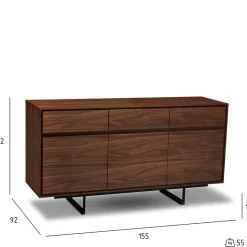 155x85x45 Retro-Sideboard mit Bügelgestell - Frenanda