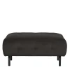 90x45x90 Samt Sitzhocker in Graubraun - Centur