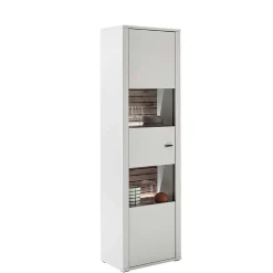 61x206x37 Schmale Vitrine mit Metallgriff - Varzino