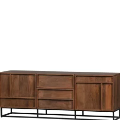 140x54x42 Schrank aus Mango Holz mit Bügelgestell - Stuva