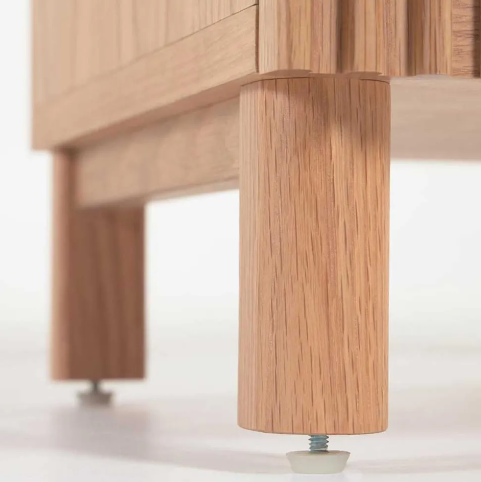 85x170x43 Schrank mit drei Lamellen Türen - Azuro