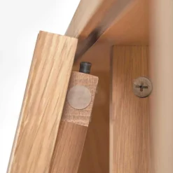 85x170x43 Schrank mit drei Lamellen Türen - Azuro
