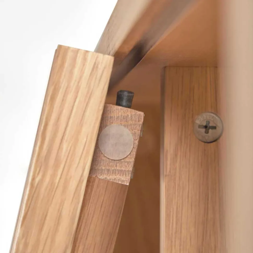 85x170x43 Schrank mit drei Lamellen Türen - Azuro