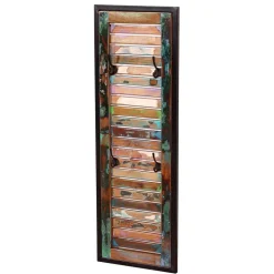33x99x8 Shabby Chic Garderobenpaneel mit 4 Haken - Vosbadus