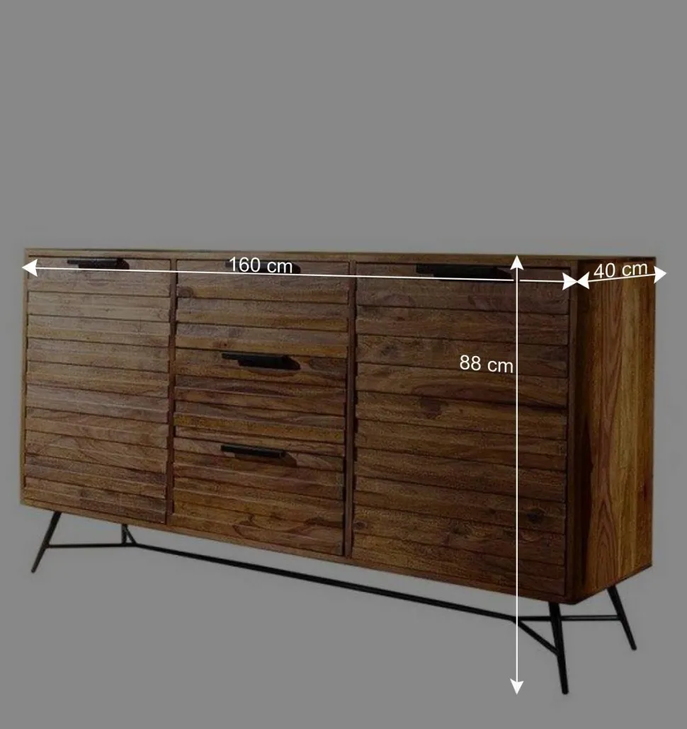 160x88x40 Sideboard aus massivem Holz - Dicna