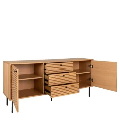 150x75x40 Sideboard in Eiche Natur Furnier - Virona