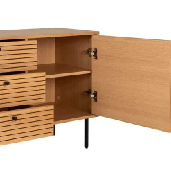 150x75x40 Sideboard in Eiche Natur Furnier - Virona
