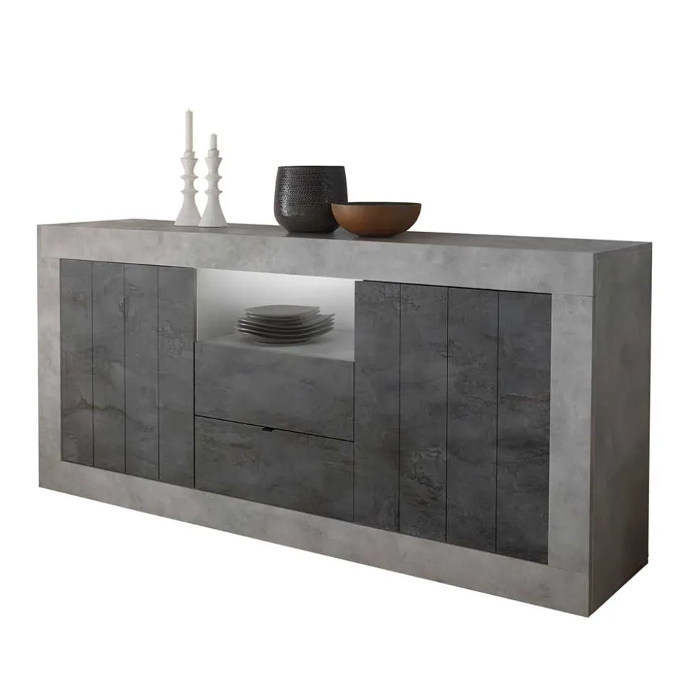 184x86x43 Sideboard in Grau zweifarbig - Faith