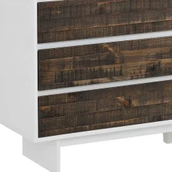 165x68x35 Sideboard in Weiß & Kiefer dunkel - Chihu