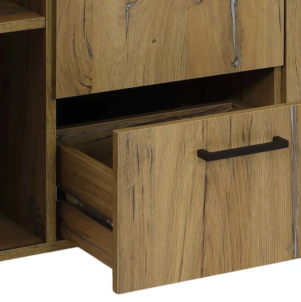 180x86x38 Sideboard in Zinneiche Optik - Traudarian