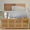 180x72x43 Sideboard mit vier Lamellen Türen - Azuro