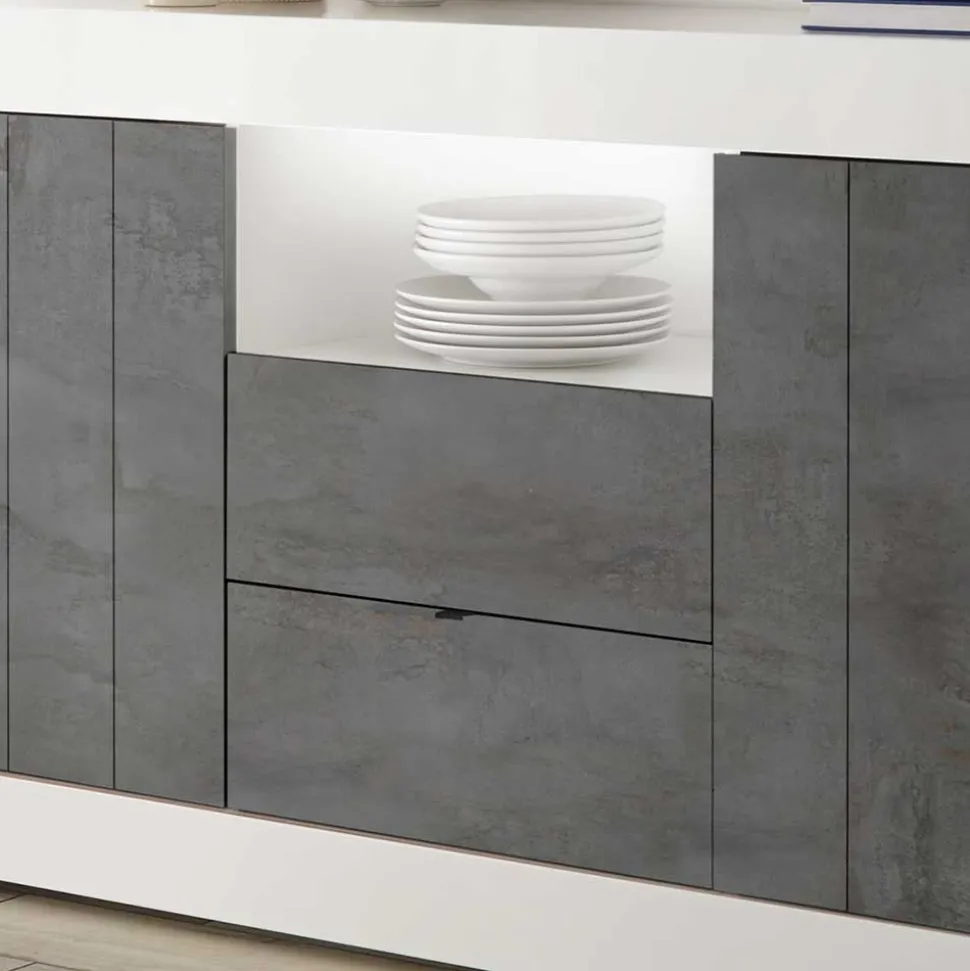 184x86x43 Sideboard modern zweifarbig - Voskala