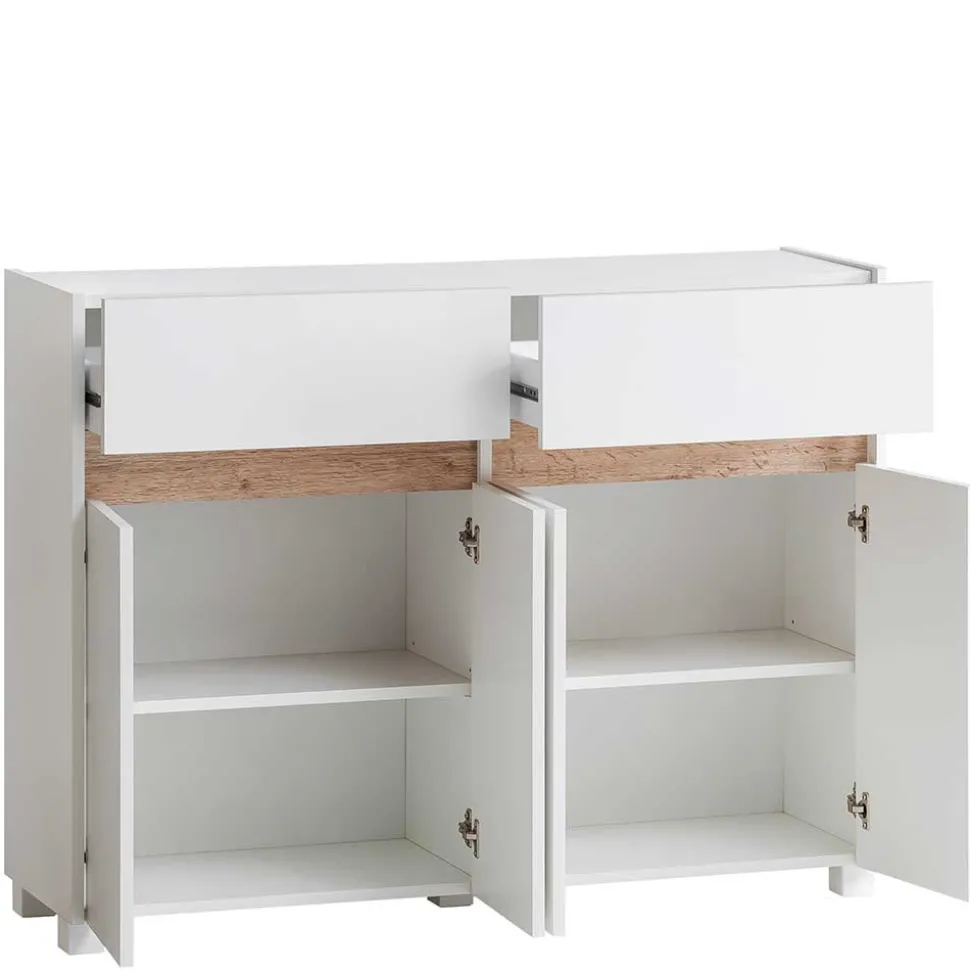 112x85x33 Skandi Flurkommode in Weiß - Etravia