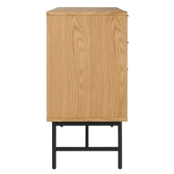 120x80x40 Skandi Kommode in Eiche und Schwarz - Piassona