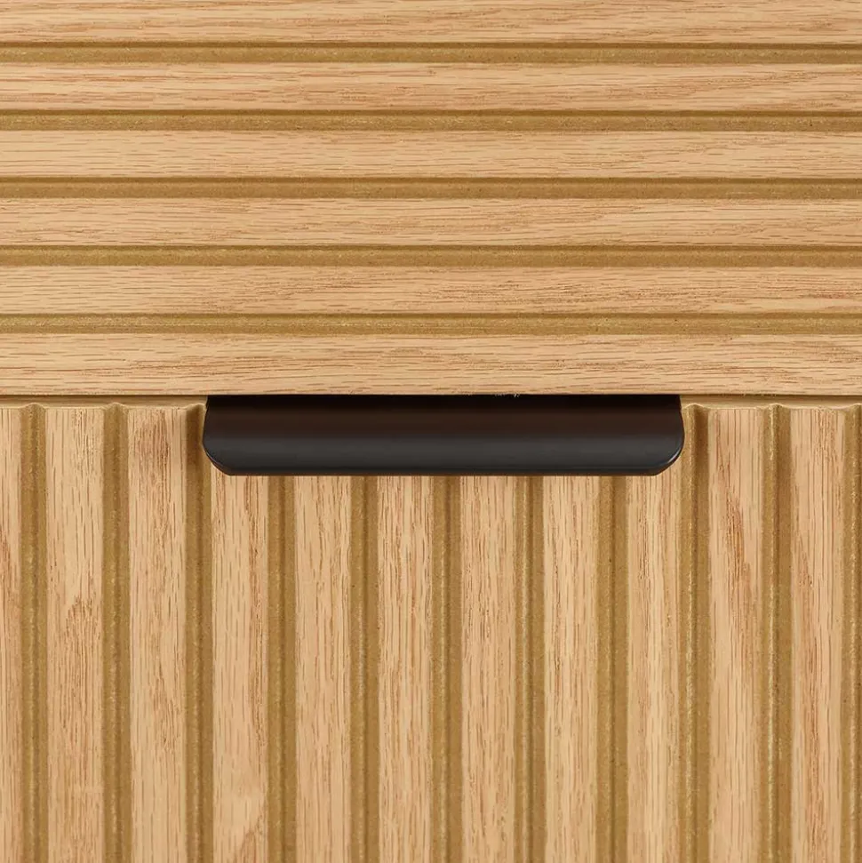 120x80x40 Skandi Kommode in Eiche und Schwarz - Piassona