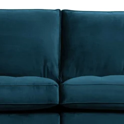 275x83x88 Sofa mit blauem Bezug aus Samt - Cumagon