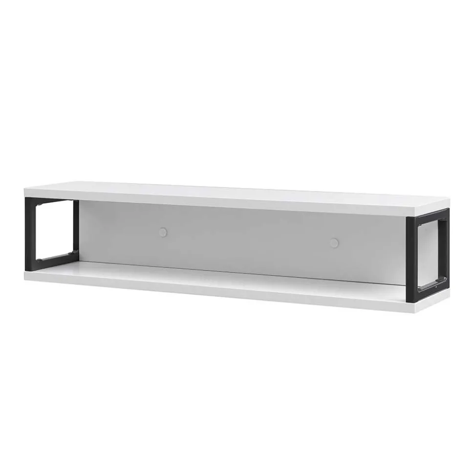 70x17x17 Stahl Wandregal in Weiß & Grau - Ismilav
