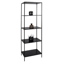 51x170x36 Stahlregal in Schwarz lackiert - Esbessa