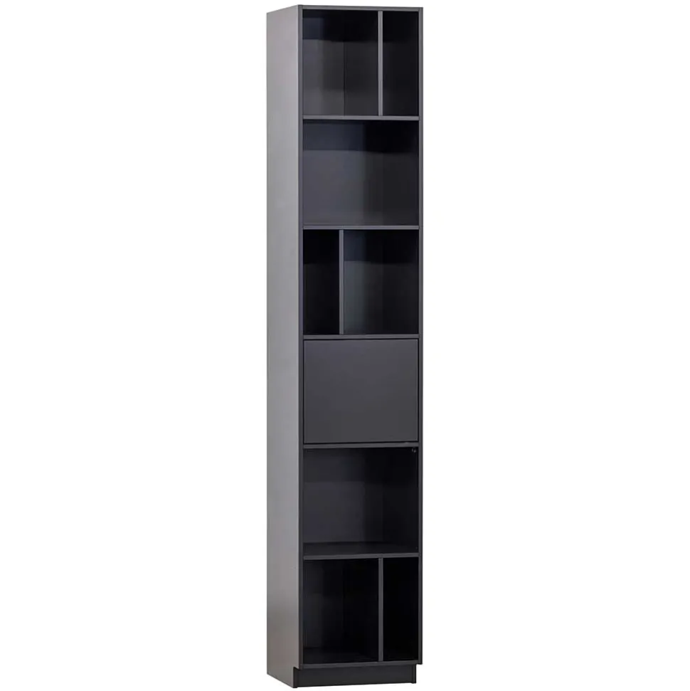 40x210x40 Standregal in Schwarz aus Kiefer - Niwidus