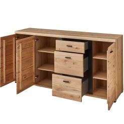 170x86x42 Teilmassives Sideboard mit Metallgriffen - Latenda