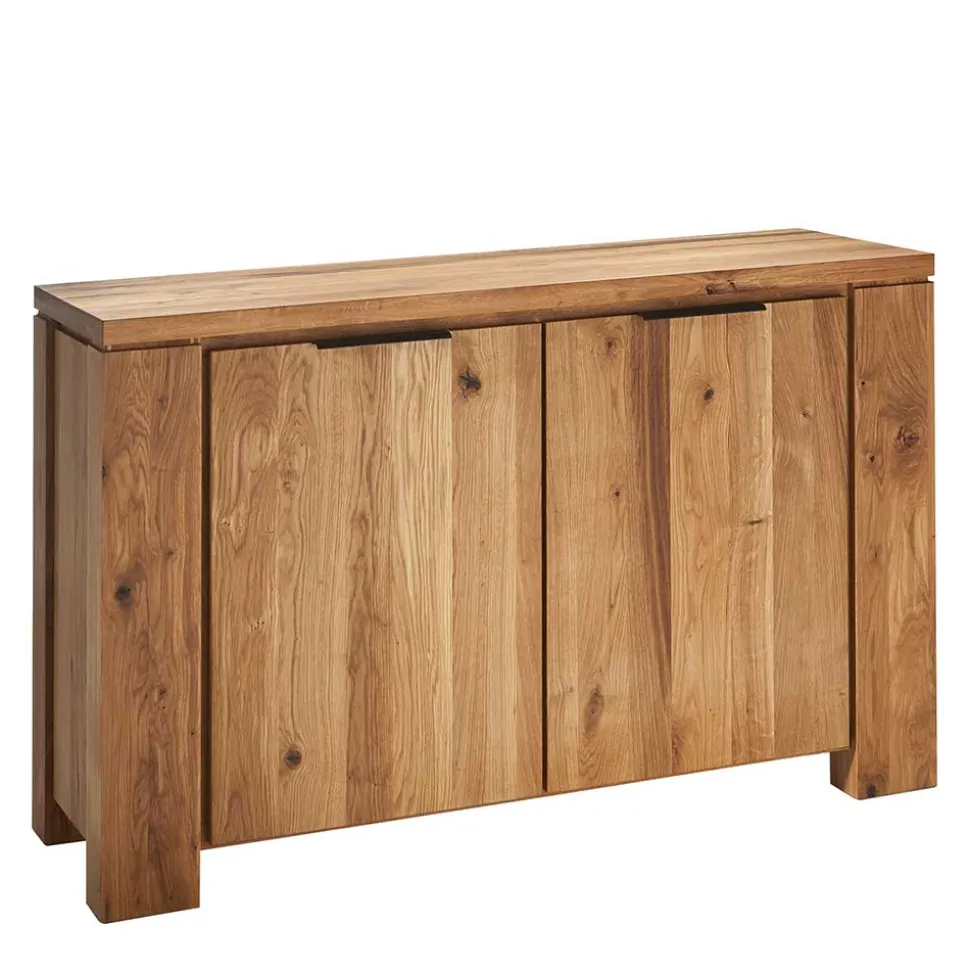 130x8x45 Türen-Kommode aus geölter Wildeiche - Sympatia