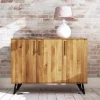 136x100x45 Türen-Kommode aus Wildeiche & Stahl - Mandirov