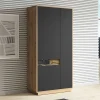 93x181x40 3-türige Schrank mit offenem Fach - Ilunas