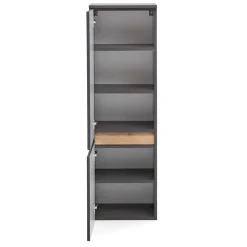 40x135x35 2-türiger Badschrank in Dunkelgrau - Agiruan