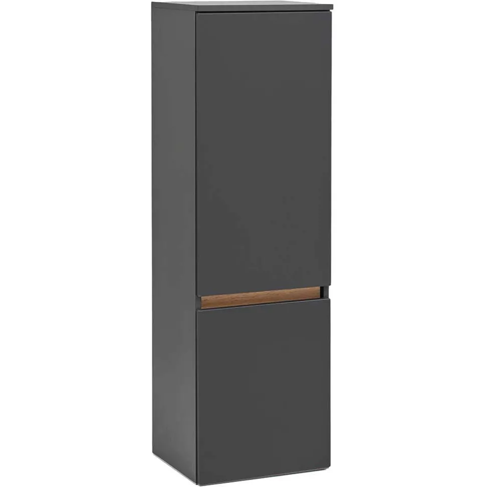 40x135x35 2-türiger Badschrank in Dunkelgrau - Agiruan