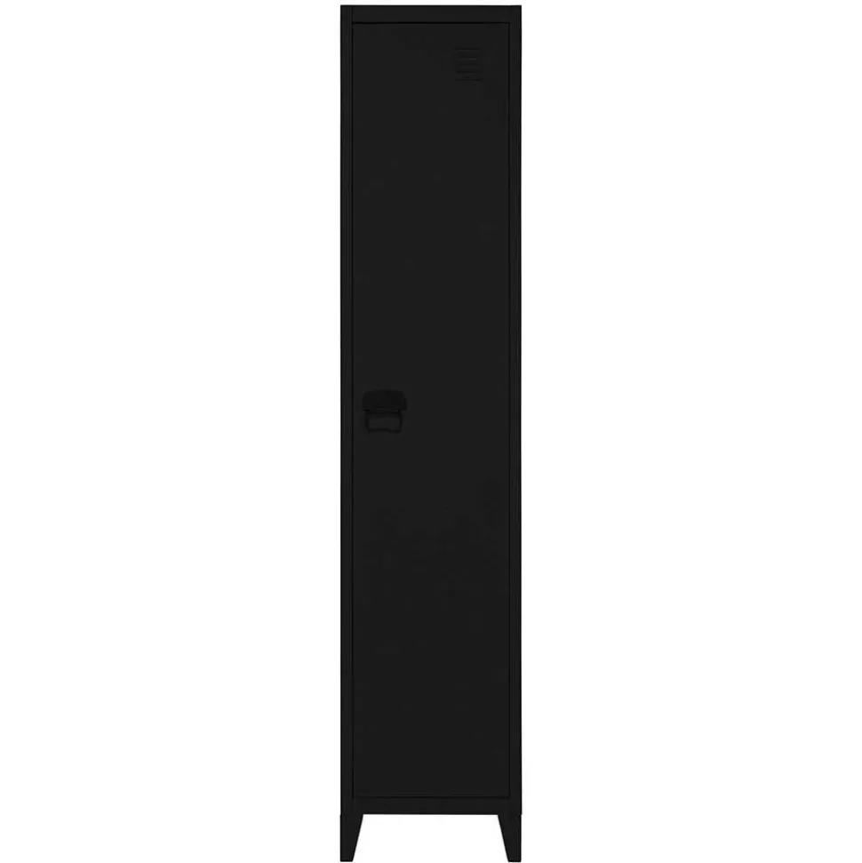 38x180x38 1-türiger Metallspind in Schwarz - Trio