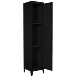 38x180x38 1-türiger Metallspind in Schwarz - Trio