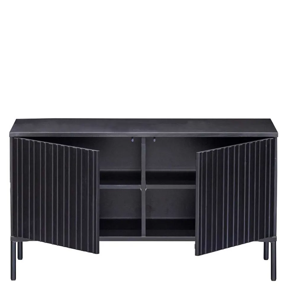 100x56x44 2-türiges TV Board in Schwarz - Gelvins