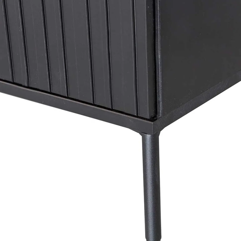 100x56x44 2-türiges TV Board in Schwarz - Gelvins