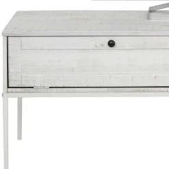 140x45x40 TV Board aus Kiefer in Creme Weiß - Ejeliva