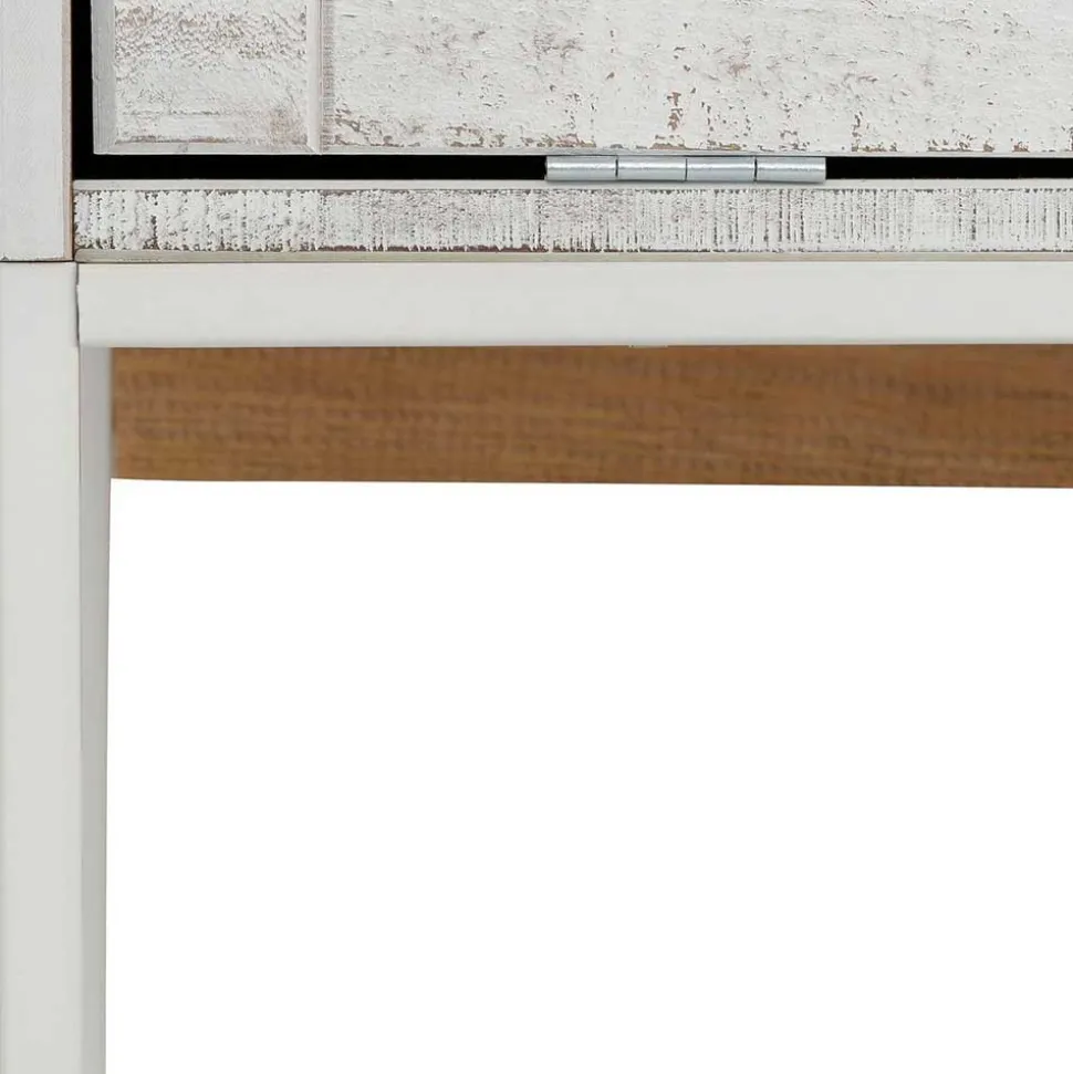 140x45x40 TV Board aus Kiefer in Creme Weiß - Ejeliva