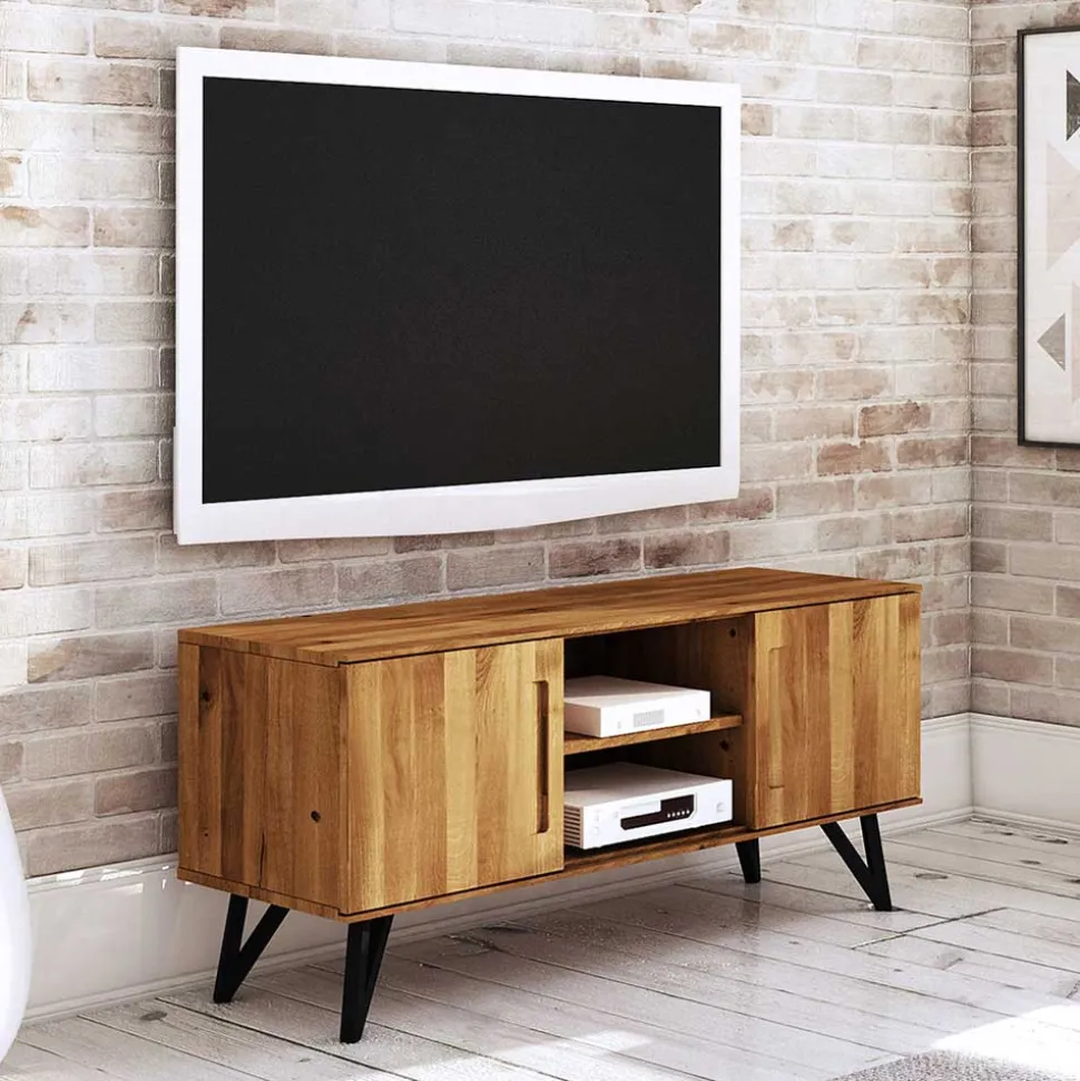 136x61x45 TV Element aus massiver Wildeiche - Mandirov