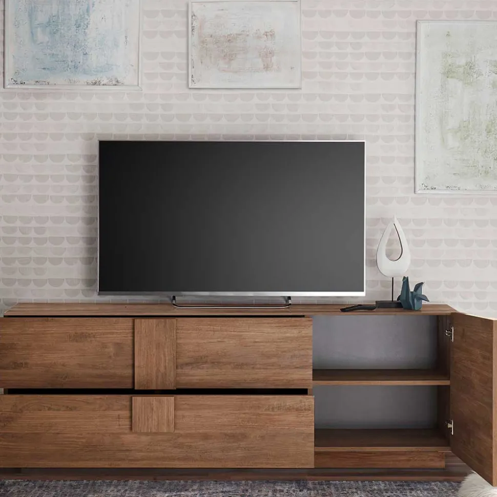 181x63x44 TV Kommode in Holzoptik - Basento