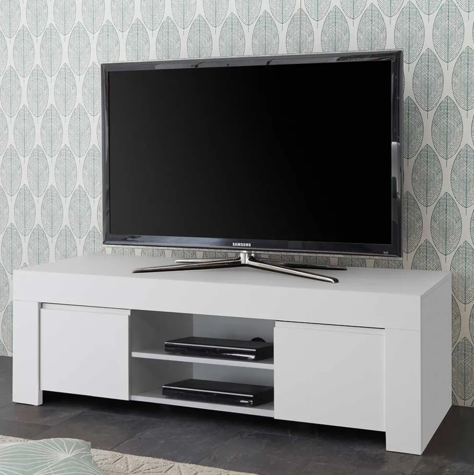 138x44x42 TV Lowboard in Weiß lackiert - Mikes