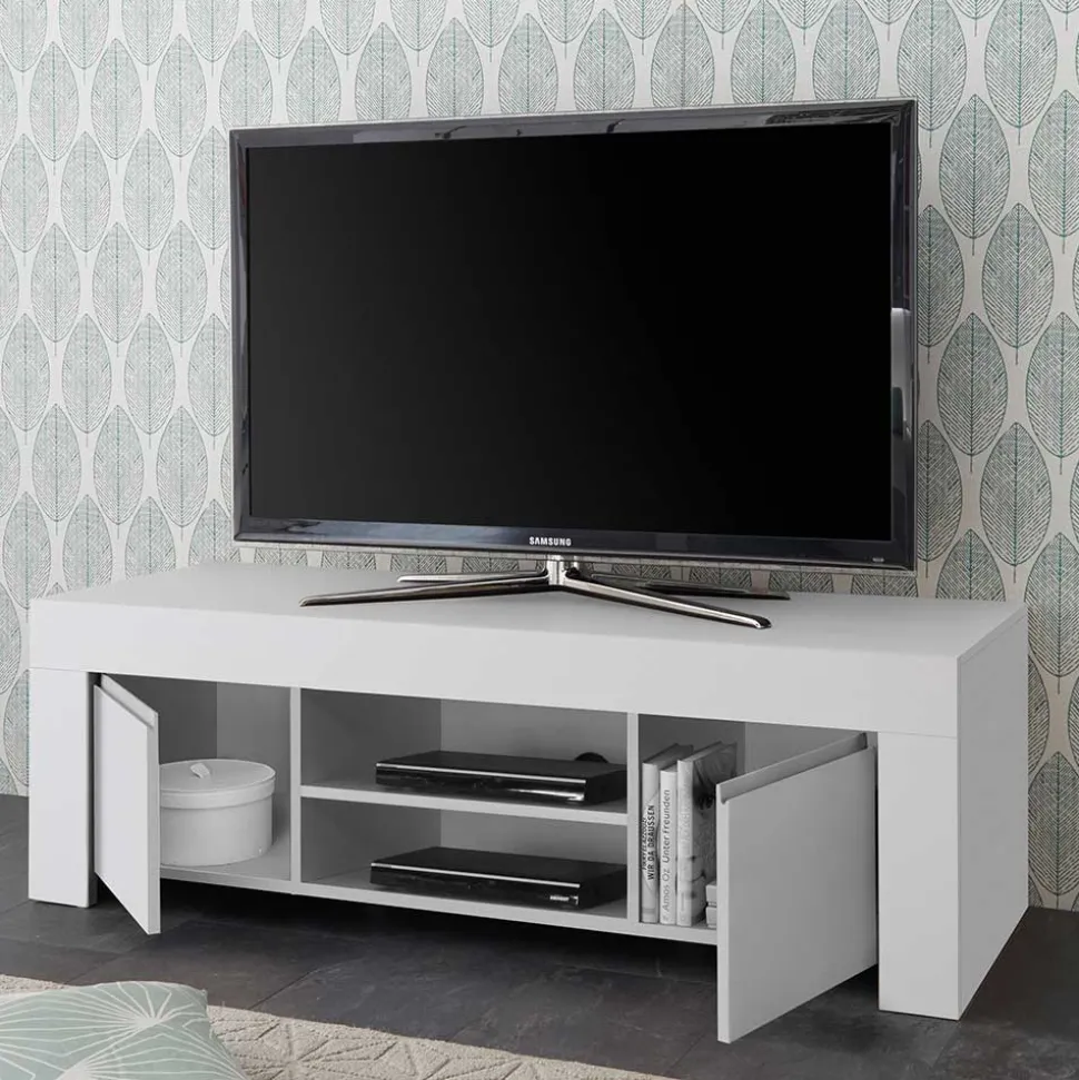 138x44x42 TV Lowboard in Weiß lackiert - Mikes