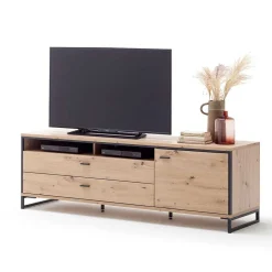 183x60x50 TV Unterschrank in Eiche Holzoptik - Nikdus