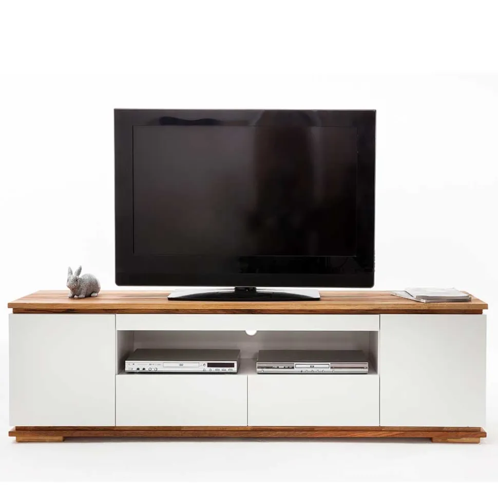 202x54x40 TV Unterschrank in Weiß & Asteiche - Vangels