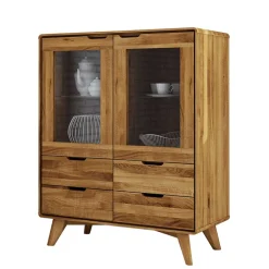 90x110x40 Vitrine Kommode aus Wildeiche - Eavy