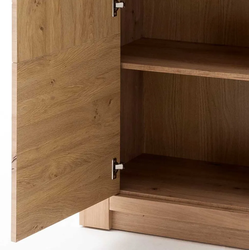 74x211x45 Vitrinenschrank in Eiche Dekor - Wykina